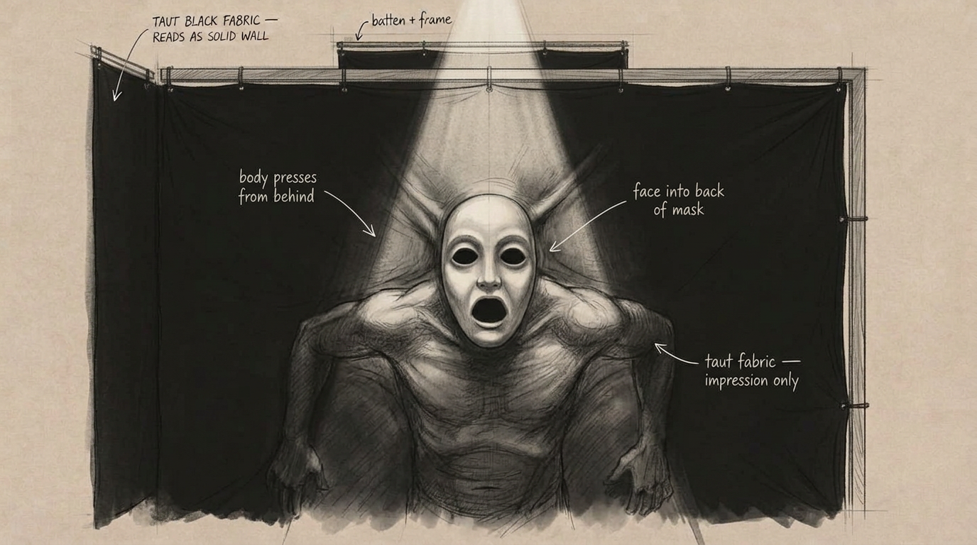 Set design concept sketch — The Wall — Body Press
